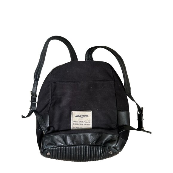 Zadig & Voltaire Arizona Canvas & Leather Backpack - Picture 13 of 15